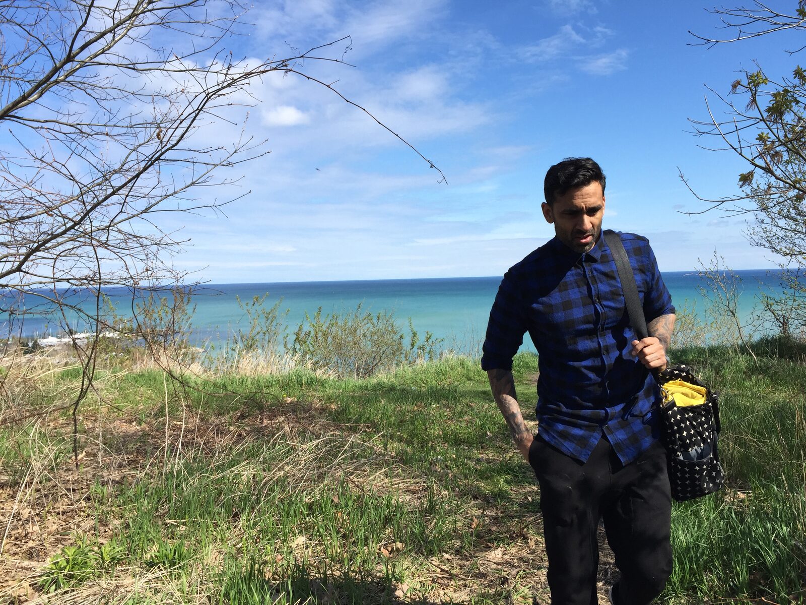 Bluff overlooking the lake